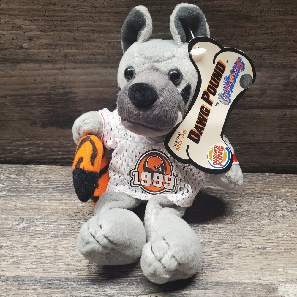 Cleveland‎ Browns Vintage Burger King Dawg Pound Plush Toy 1999 By Coolbeans New